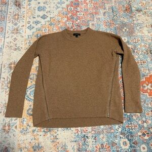 J.Crew 100% wool crewneck sweater with zipper detail